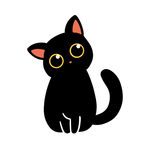 Black Cat Bytes - Black Cat Head Tilt